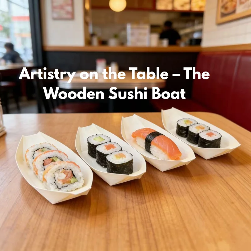 Artistry on the Table – The Wooden Sushi Boat
